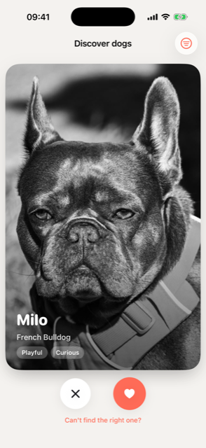 Swipe real dogs